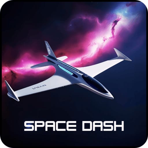Space Dash game app icon – sci-fi runner